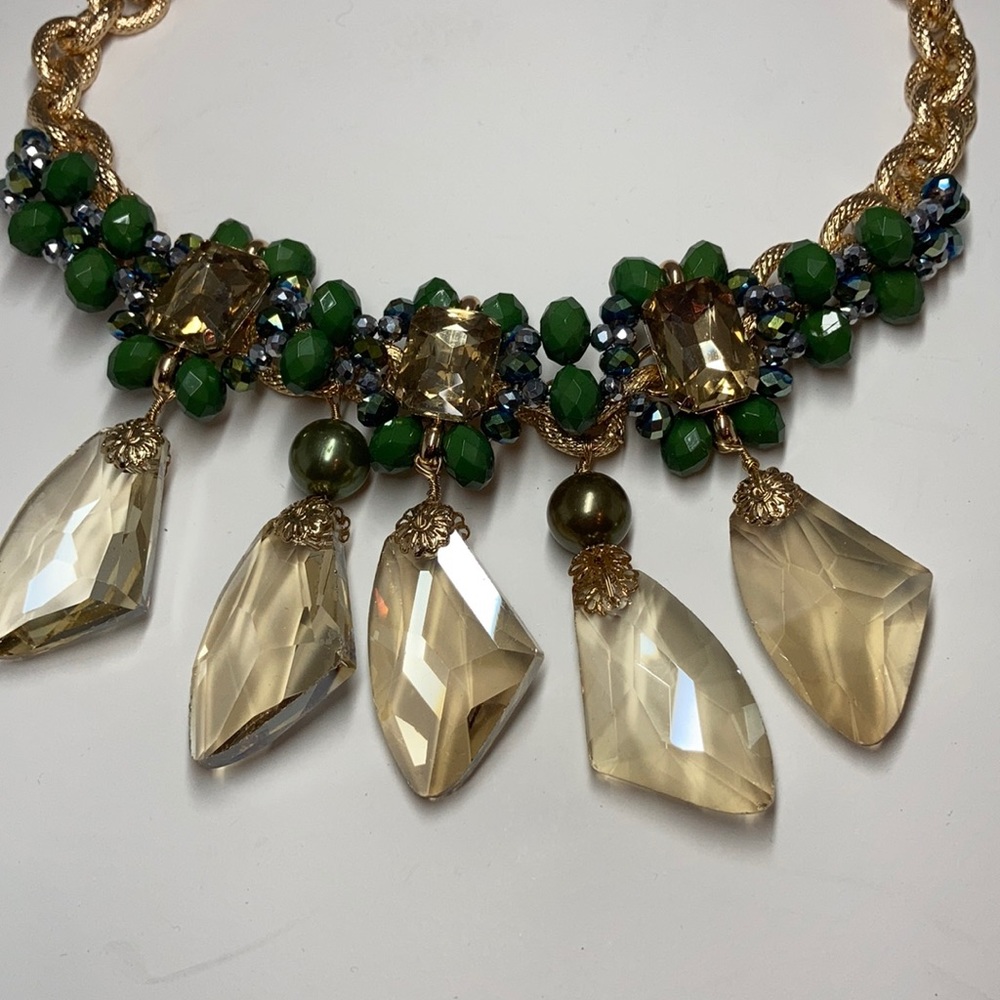 Park Lane Green/Gold Necklace - Picture 2 of 5